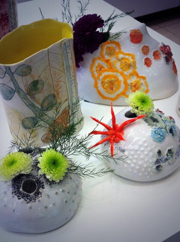 GardinerShop's tweet photo. #Porcelain bud vases by @MarneyMcDiarmid #SpringAwakening2014 #sale #MadeInCanada http://t.co/oAPc5a8Rxj