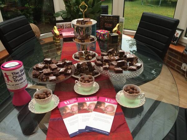 Getting ready for our #bigchocteaparty @BigChocTeaParty <a href="/TheSCT/">The Sick Children's Trust</a>