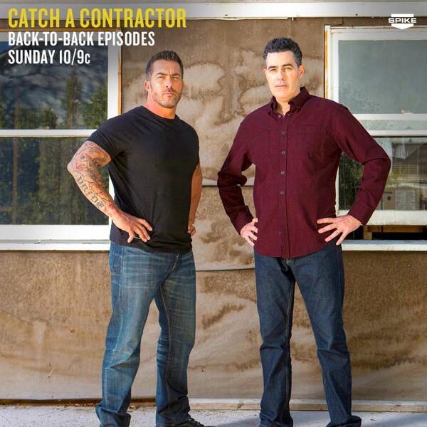 paramountnet's tweet photo. If it gets screwed up, @adamcarolla and @Skip_Bedell fix it up. Two new #CatchAContractor episodes tomorrow at 10/9c. http://t.co/uvYlgwFX5W