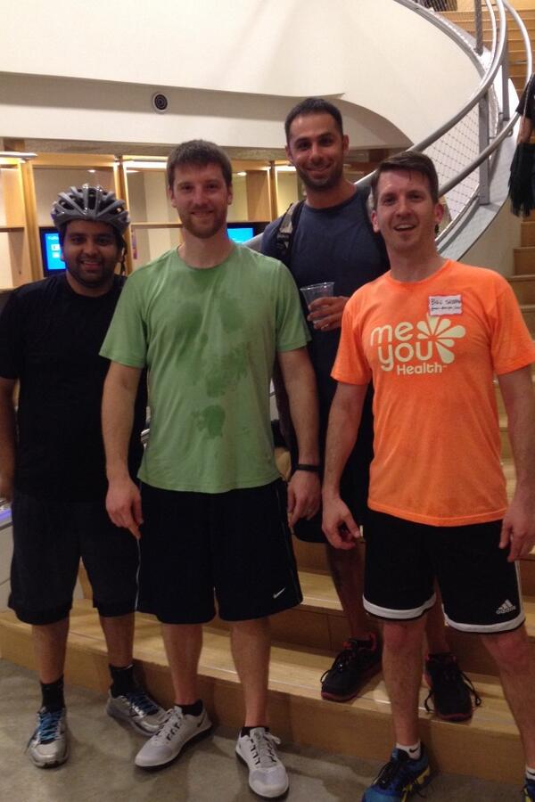 billsabram's tweet image. We survived the #insanityworkout at #HackfitBoston @vinumotta @nsireci @josephtufo Go Team @meyouhealth !!