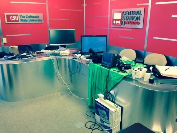 CentralStationU's tweet image. In serious Studio disarray while we test new gear this week. @vmi let&apos;s do this! #studiolife #upgrademode