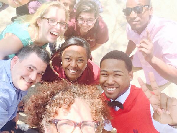 Selfless selfie celebrating A3
<a href="/awareup/">Awake Aware America</a>  <a href="/cc_chapman/">C.C. Chapman</a> @MeghanBatesSays  <a href="/txstnetimpact/">TXSTNetImpact</a>