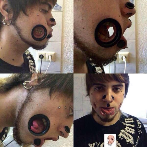 Cualquiertuit's tweet photo. Mujeres: Ay, se ven tan guapos con expansiones y perforaciones.

Ah ok. http://t.co/UaCgrr8wpX