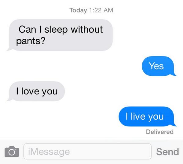 OBDrank's tweet photo. True friends let their friends sleep with no pants on in their bed. They also "live" each other http://t.co/5mDwB6JvSy