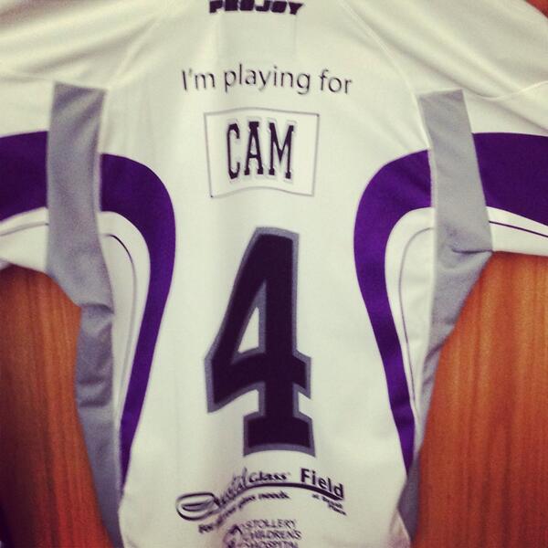 Jersey for tonight's game! #playforCam #StolleryChildrensHospital