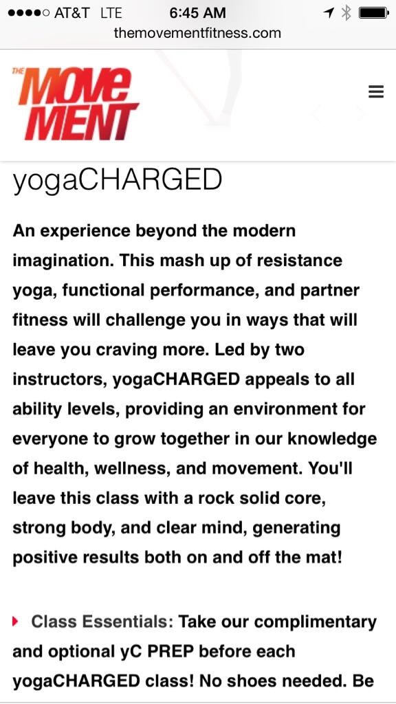We're excited to be a part of <a href="/TheMovement_Fit/">The Movement</a> ..come check us out! themovementfitness.com #yogaCHARGED