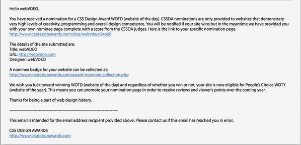 webVDEO's tweet photo. We're a part of web design history!
#cssdesign #cssdesignaward #webdesign http://t.co/IWnlfBqYJd