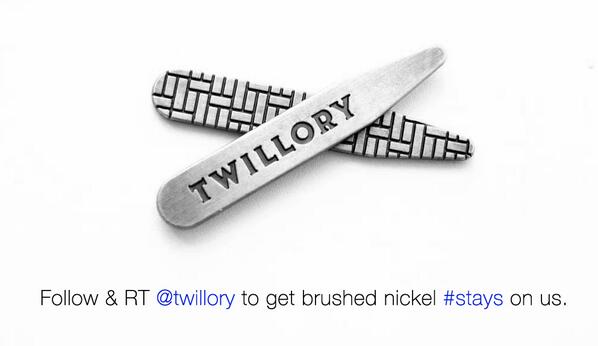 #Twillory- #TailoredEssentials w/out the markup. Follow + RT to get brushed nickel #stays on us. #Menswear #StayTuned