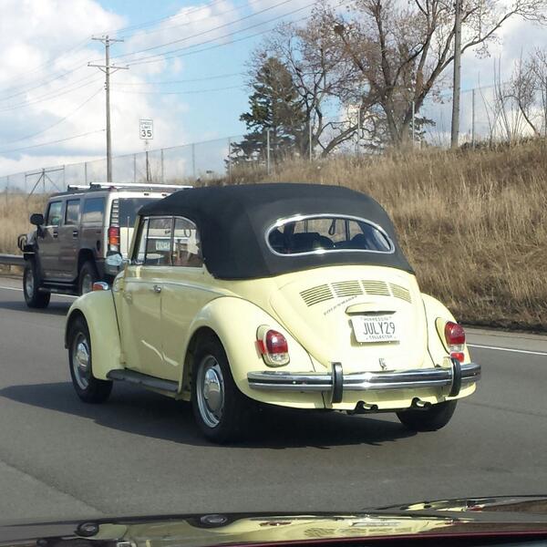 Ancient Yellow Convertible Bug Quadruple MINE! @AmyLovesBallet