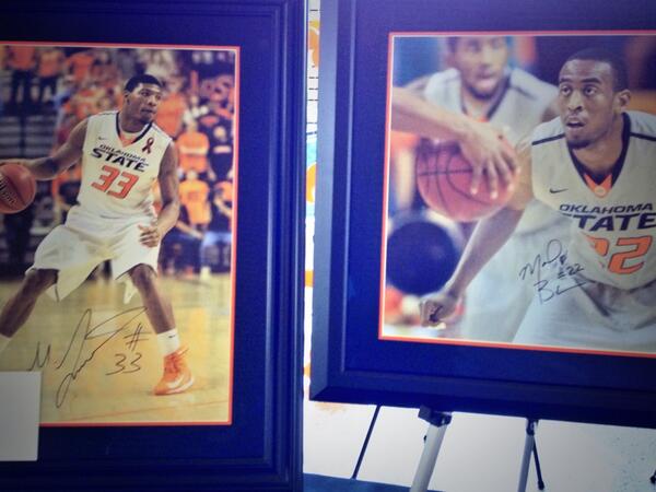 OSUPOSSE's tweet photo. Plenty of memorabilia for @osumbb fans available at Saturday night's #POSSEauction ... Including this pair of Pokes: http://t.co/8E3mFoWRC4