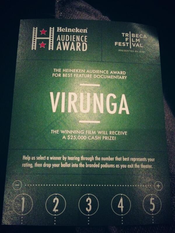 SirrahWilliams's tweet photo. One of the best movies I've seen this year! #TribecaFilmFestival #Virunga #saveourwildlife #STOPSOCO http://t.co/7ZzmLXfMMt