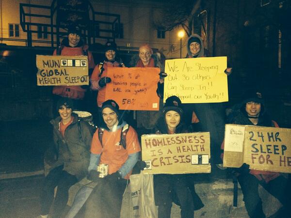 SleepOut120's tweet photo. Into hour 6 now! Raising lots of awareness and funds for youth homelessness and affordable housing! http://t.co/crP5QfBSWO