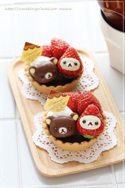 _rilakkuma_bot's tweet photo. リラックマの苺チョコタルト！！美味しそう〜〜(＊´Д｀) https://t.co/oPLzYT5SyY #リラックマ