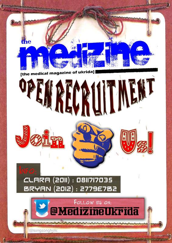 MedizineUkrida's tweet photo. #Medizineopenrecruitment bagi teman-teman @FkUkrida2011 @FkUkrida2012 @fkukrida2013 yang berminat gabung :) http://t.co/jBdLg5tOcc