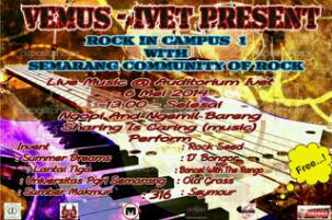 "Vemus" present (Rock In Campus)||06-mei-2014 <a href="/BTheRango/">BoncelWith TheRango</a> <a href="/ameellAmellia/">Amellia S</a> <a href="/lantaitigamusik/">LANTAI TIGA</a> <a href="/kumissemarang/">KUMIS (Kumpulan Ukm</a> <a href="/betetogleng/">betet</a>