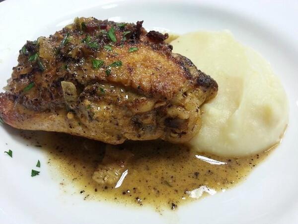 mustard braised chicken with celery root purée #frenchcooking #yummy #chefeats #chefpride