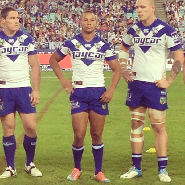 NRL_Bulldogs's tweet photo. Good luck to debutant @MosesMbye tonight. #proudtobeabulldog http://t.co/fOwmnzDPOL