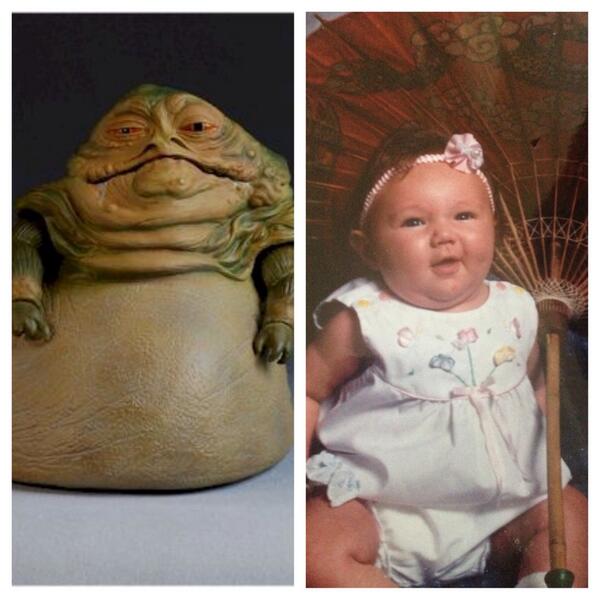 honkyytonkhag's tweet photo. Jabba the baby. (Me) http://t.co/lAzUmiY5ze