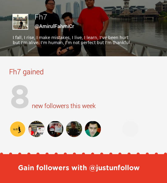 AmirulFahmiCr's tweet photo. Fab tweeps @WorldElectDance @blakblakancom2 @perhiasancewek &amp; more followed me. Grow with http://t.co/tTWUU1wQDi http://t.co/SDc4vaE221