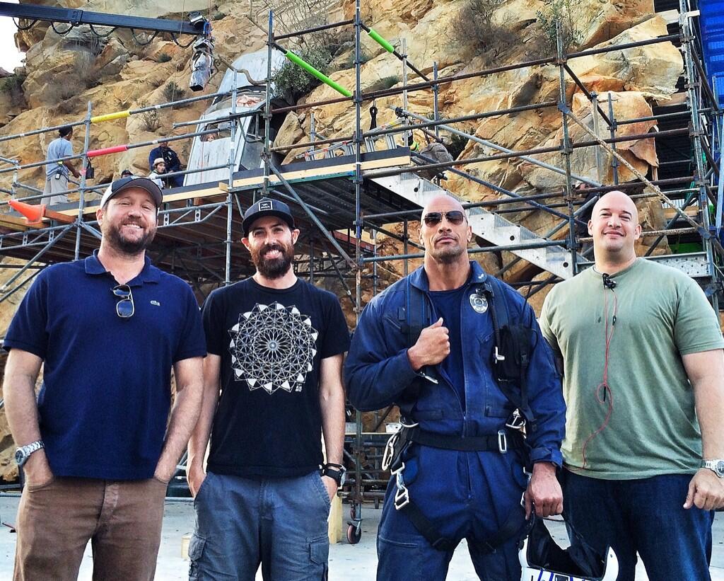 dwayne johnson filming san andreas