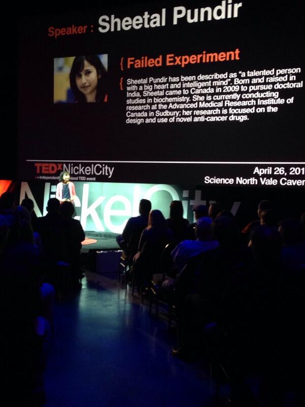 #sheetalpundir #failedexpirements 'if I'm not allowed to fail, how else can I do research' #tedx #thinkin3D