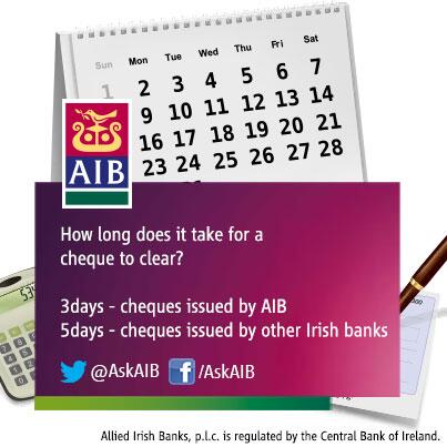 Aib Customer Support On Twitter: "Here Is One Of The Most Common Queries We Get About Cheques, If You Have A Question Please Do Not Hesitate To Ask #Ad Http://T.co/Siwnvph63B"