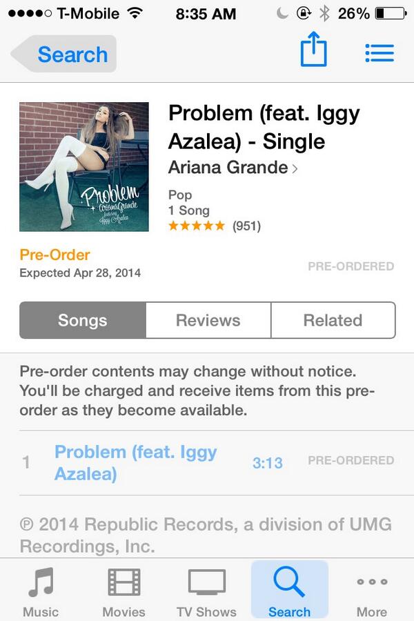 razzleforgrande's tweet image. no longer pre ordered soon smarturl.it/ArianaProblemiT #1MoreDayUntilProblem #1DayUntilProblem