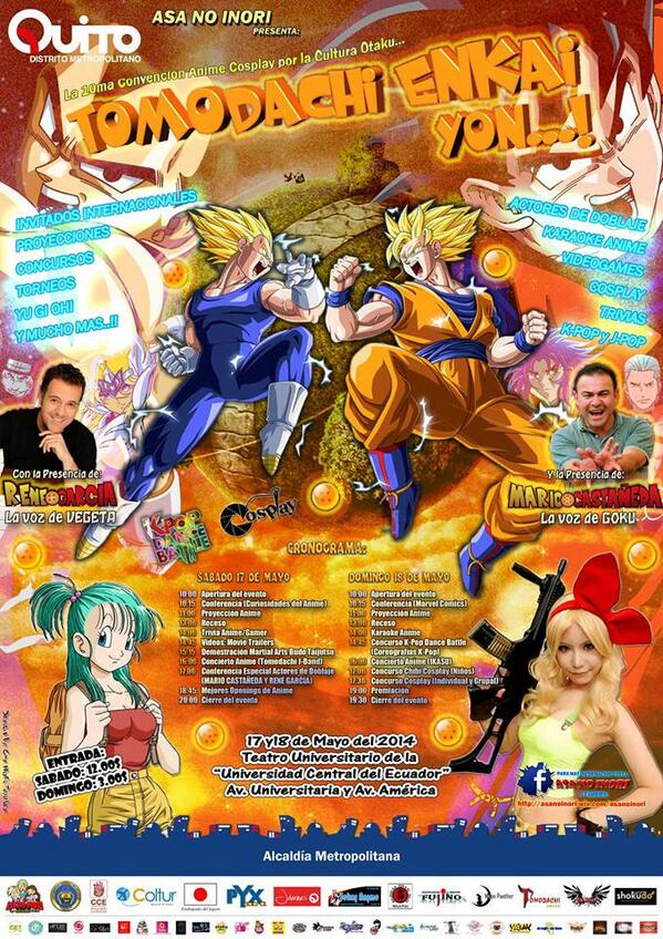 deliverytvec's tweet photo. TOMODACHI ENKAI YON 
17 y 18 de Mayo - 10AM - Teatro Universitario - Universidad Central 
@renegarcia900 y @ccp_mario http://t.co/LKHTRz6O86