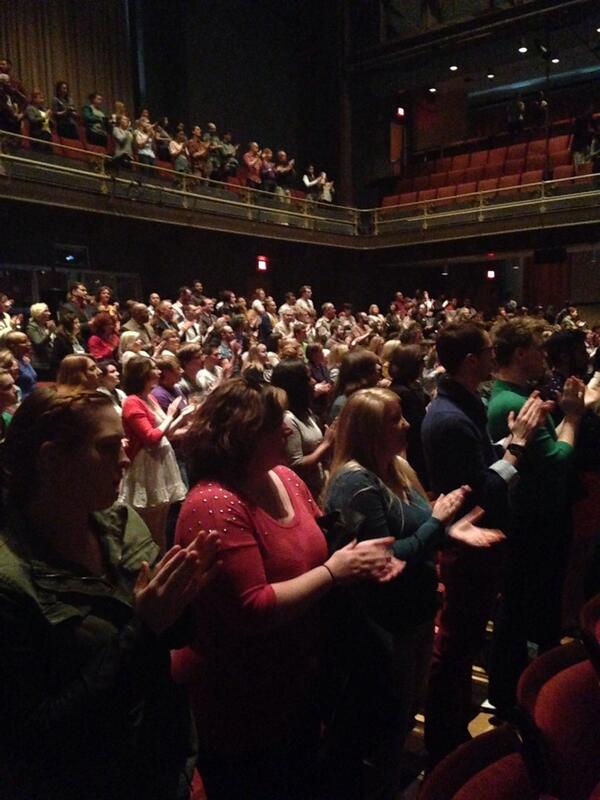 phillygaylawyer's tweet photo. An incredible standing ovation as Edie Windsor takes the stage @TempleCLA #EdieReturns http://t.co/EpectiY44K