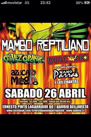 Lagomezgrande's tweet photo. Buenos días gente! Nos vemos a la noche en Peña Nano Parra junto a @BandaDulcidio @AzucarMilagro y más #PrendeloGente http://t.co/ioKDb9DW07