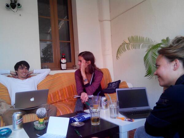 XifraGerard's tweet photo. #Satrtupparty #teammeeting! We are a the best #team ever! @jancalvet, Alina, Alica. #Barcelona #Startups http://t.co/IBaNl1iIjT