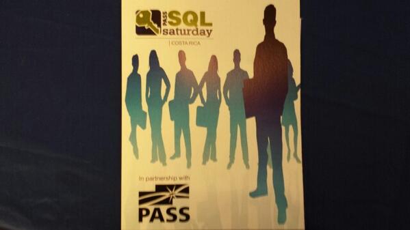 KarlaKay22's tweet photo. #sqlsatCostaRica attendees received a cool looking folder with sponsor details and agenda. #sqlsat http://t.co/k0zPJOj5Pf
