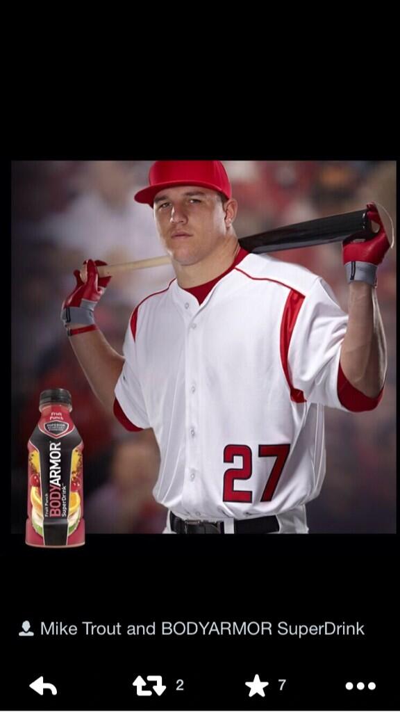 BoNavarro's tweet image. Mike Trout for BodyArmor #drinkbodyarmor #miketrout #prolineimage #mlb