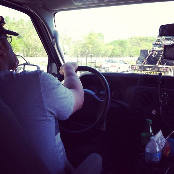 Traffic jam. On our way to the Bluegrass Challenge with  @Ride_2_Recovery #R2Rbluegrasschallenge