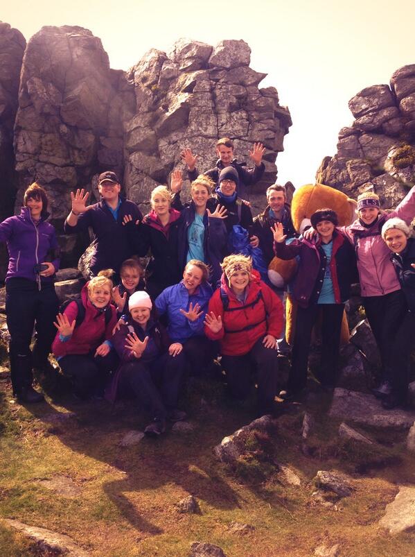 The happy crew from <a href="/whitchurchyfc/">whitchurch yfc</a> on the Stiperstones at the halfway point on their #10peaks teddy challenge today