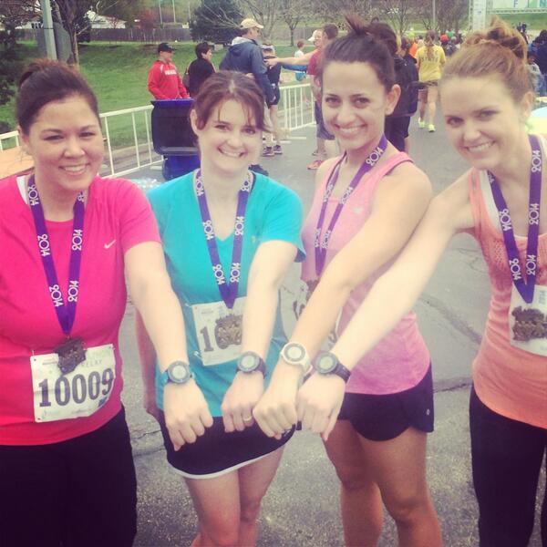 Meyer_Carla's tweet photo. Team #WeRunThis (minus @zenaweist ) rockin our @Garmin Forerunner 620s! @maddieestrada @RebekahRauckman #runGarmin http://t.co/qhJNsuMkw6