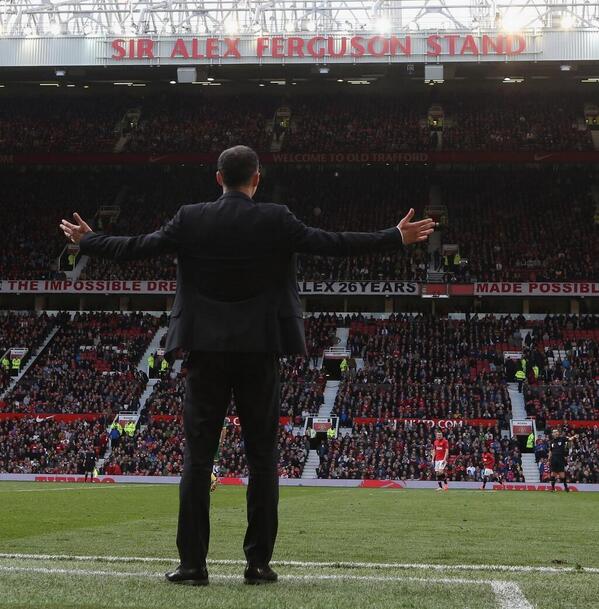 Ryan Giggs on the Old Trafford touchline #MUFC
