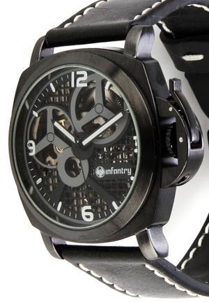 In-025-Mac-Bl Watches by Infantry. Details skeleton movement, buckle, logo. zocko.it/LBWM8