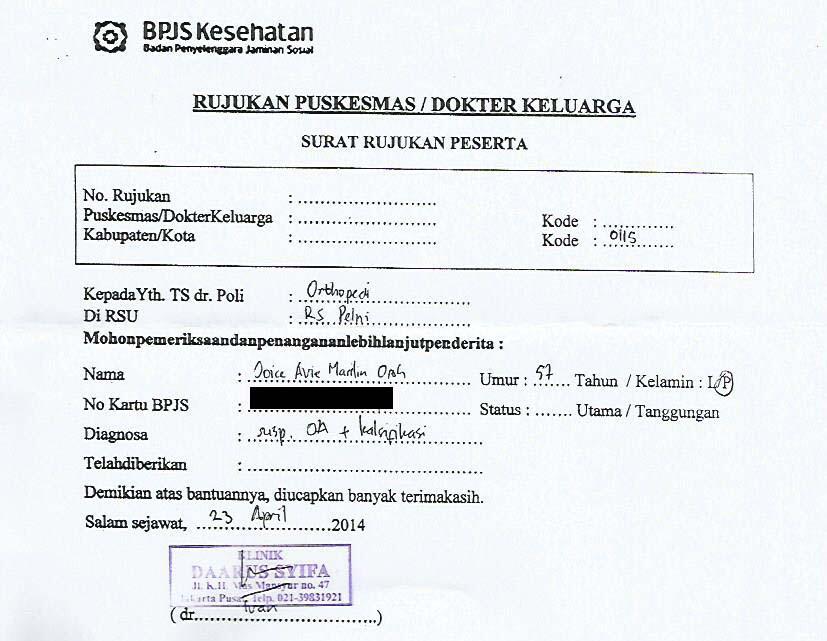 Momo On Twitter Ini Contoh Surat Rujukan Dari Klink Yang Kemarin Dipake Nyokap Buat Berobat Ke Rs Pelni Http T Co 3bhsykd8dm Twitter