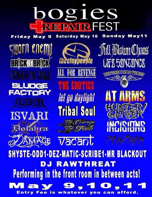 TCTF2013's tweet image. We play May 10th! Come support your local music venue that books your fav. bands and helps keep the scene alive!