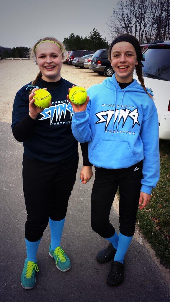 StarTax's tweet photo. Both @hannahmihalik and @maddystariha both throw no hitters for MN Sting today.  #NorthernNinjas http://t.co/OflIKThtL6