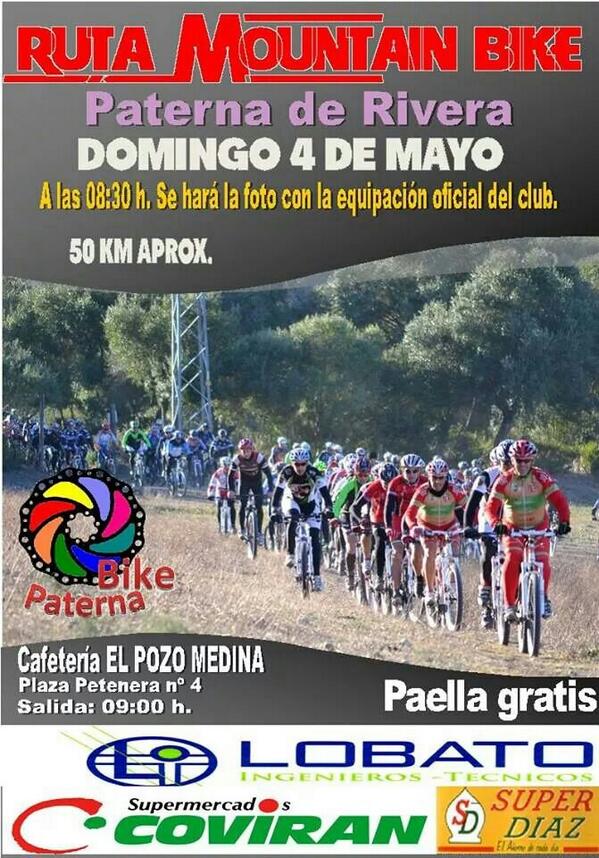 paterna_info's tweet photo. Ruta Mountain Bike 
#PaternaDeRivera
#PaternaDeRiveraEsDeporte http://t.co/J3Tw0I0Z4o