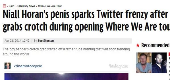 FamousMeat's tweet image. My favorite Niall Horan headline ever.
