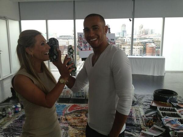 DaveWalker69's tweet photo. Winning Bristols eligible bachelor of the year paid off! Had a great day with @LewisHamilton http://t.co/vJmzKbpf7V