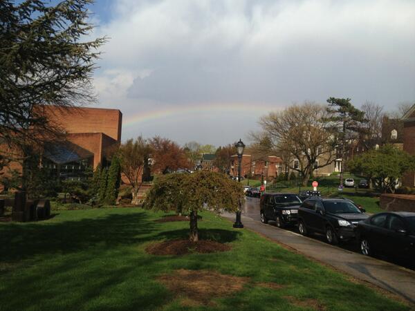 Spring showers at Lafayette! #LafCol #DoubleRainbow #WCPA