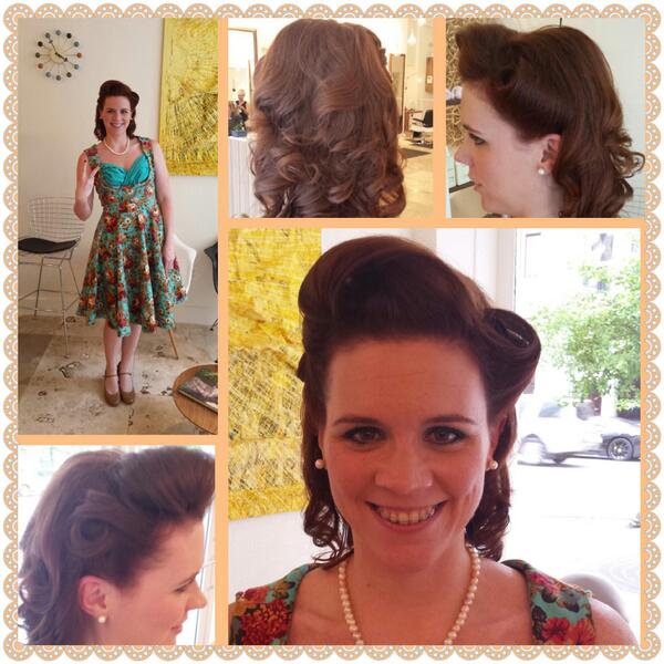 VolverSalon's tweet photo. Vintage inspired updo!!! #volverdallas #specialeventhair #updo #weddingparties #rockabillyroyalty http://t.co/fN3xU7uzG7