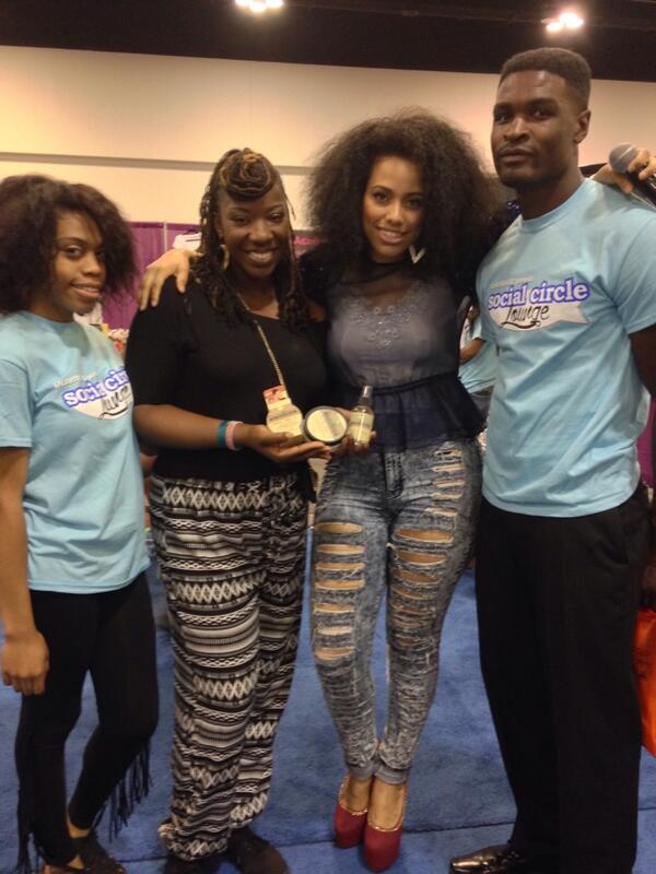 naturalhairshow's tweet photo. Earlier with Host Natalie Rojas at the #SocialCircleLounge ! #WNHS2014 #WorldNaturalHairShow http://t.co/Ck5PP3iCnG
