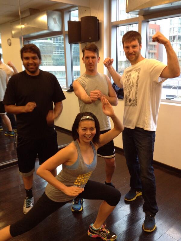 billsabram's tweet image. Everybody was kung fu fighting #HackfitBoston @vinumotta and @nsireci went at it like Neo and Morpheus!