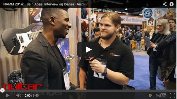 GuitarMessenger's tweet photo. Check out our @TosinAbasi / @AnimalsAsLeaders interview at @ibanezofficial booth @NAMM 2014! http://t.co/a32RPQNpRN http://t.co/IMqJcCqI66