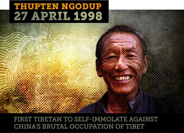 Today, 27.04.2014, marks the 16th anniversary of Thupten Ngodup self-immolation against China's occupation of Tibet.